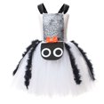 thumbnail image 1 of Vestido de tutú de bruja de malla de araña para niñas con escoba de horquilla, disfraz de bruja para carnaval de Halloween para niños, vestidos elegantes para fiestas infantiles, 1 of 3
