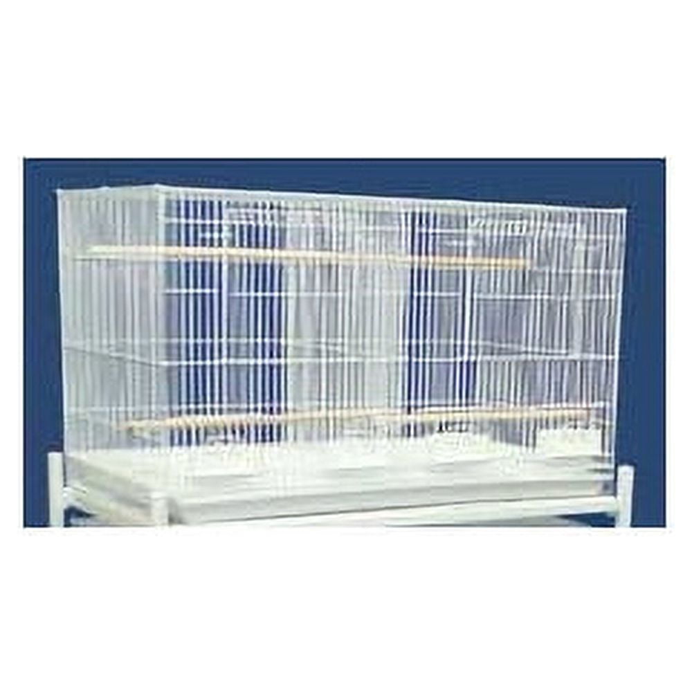 YML Plastic 1 by 2" Bar Spacing Breeding Small Bird Cage with Divider, 4 Perches and 4 Feeder Cups - 30" x 18", Black