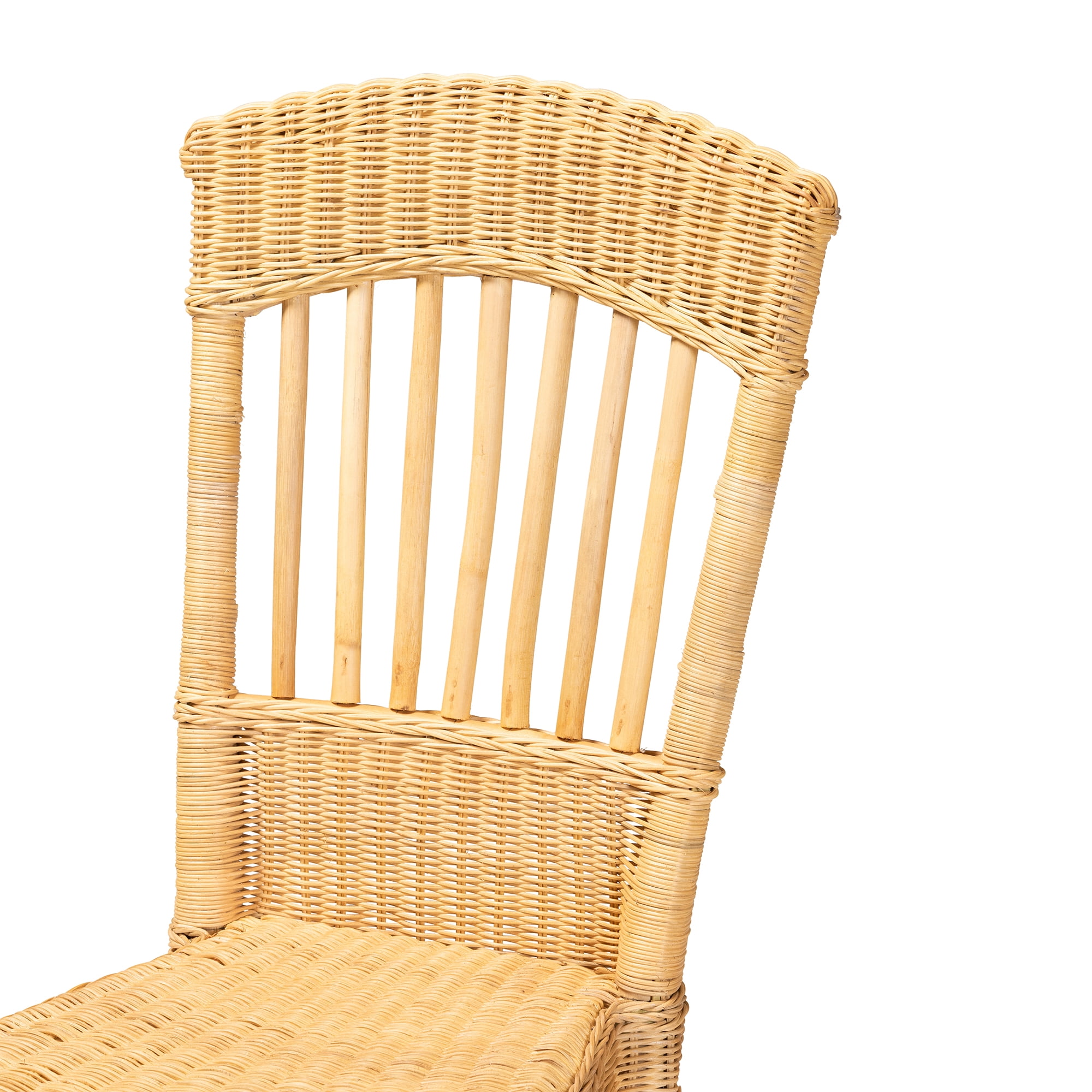 bali & pari Barito Rattan BOHO Dining Chair, Natural Brown