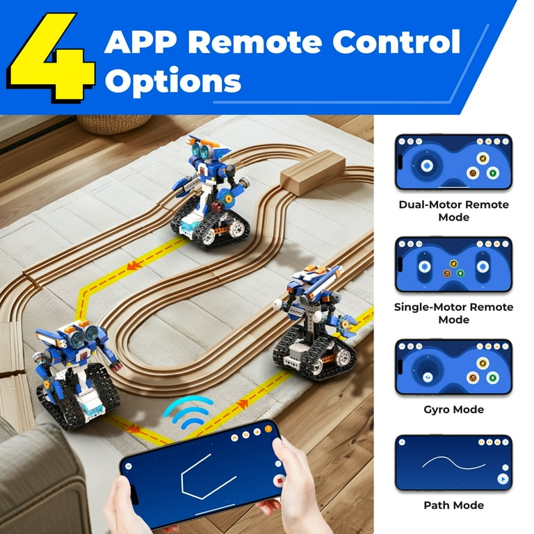 Apitor Robot J Robot Building Kit for Kids Ages 7-12, 6-in-1 STEM