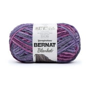 Bernat Blanket #6 Super Bulky Polyester Yarn, Purple Sunset 10.5oz/300g, 220 Yards