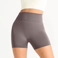 thumbnail image 6 of felwors Women Seamless High Waisted Booty Lifting Shorts Buttery Soft Tummy Control Yoga Pilates Gym Workout Athletic Biker Shorts Brown for Size M, 6 of 9