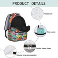 thumbnail image 4 of Boston Terrier Backpack for School,Cute School Bag,Schoolbag with Adjustable Shoulder Straps & Padded Back,15.3"x11"x7.1".﻿, 4 of 6