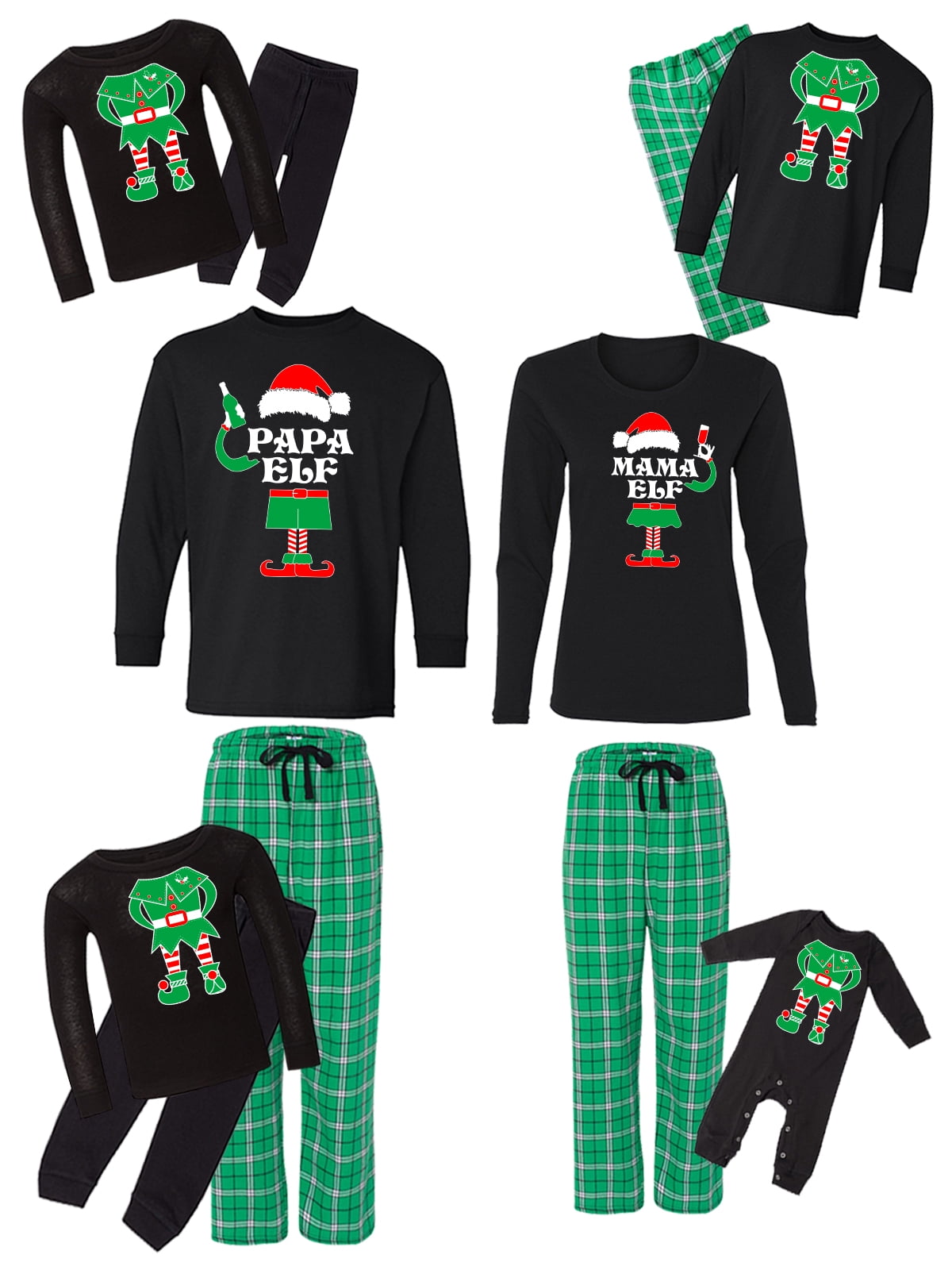 Family Matching Christmas Pyjamas Elf Pajamas for Kids Boys Xmas Pjs Girls Gifts Women’s Nightwear Mens Outfit 