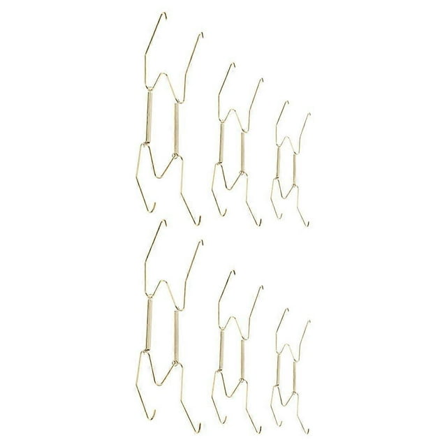 6pcs Invisible Plate Hangers for Wall Display – Decor Holders with Edge Protection for Artwork and Decorative Plates