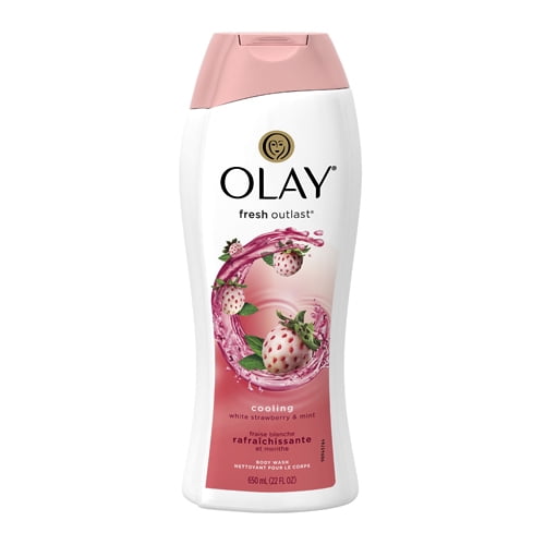 Olay Fresh Outlast Cooling White Strawberry and Mint Body Wash 22 Oz