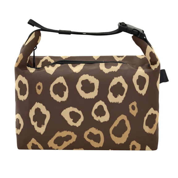 Buckle Handle Insulated Picnic Lunch Bag With Adjustable Strap 7L Capacity Simple Design