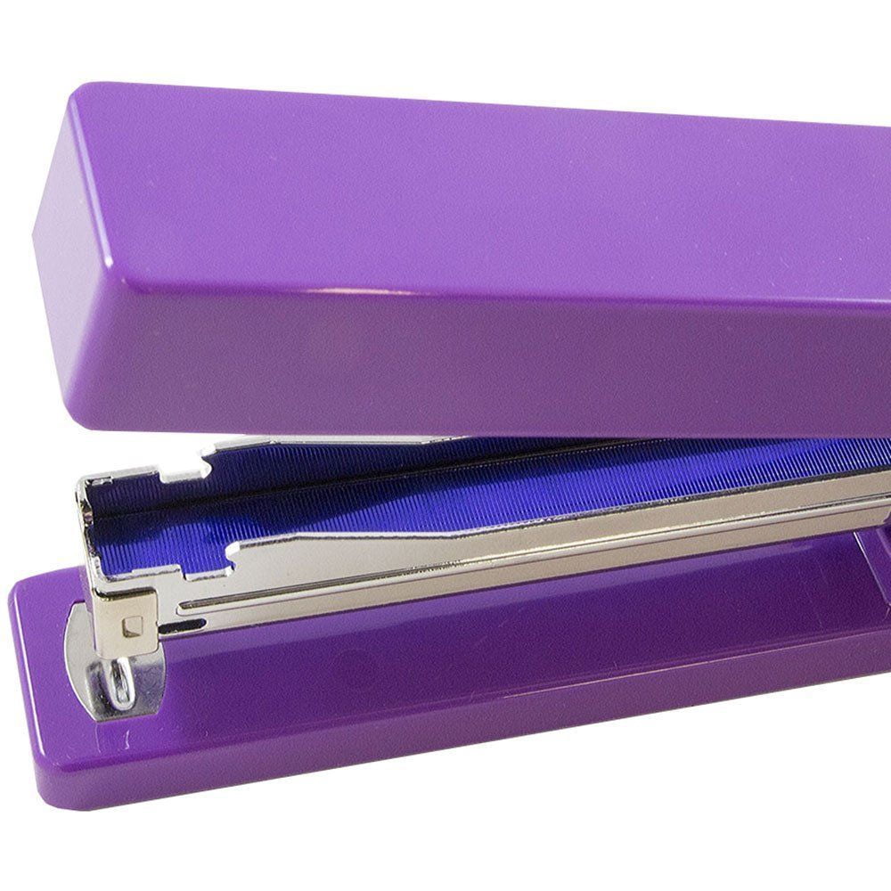 JAM Paper Office & Desk Set, Purple, 2/Pack, 1 Stapler & 1 Staples