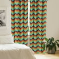thumbnail image 2 of Ambesonne Chevron Curtains, Royal, Pair of 28"x95", Multicolor, 2 of 5