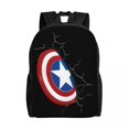 thumbnail image 1 of Custom Captain America Hero Laptop Backpack Men Women Basic Bookbag for College School Student Bags, 1 of 5