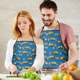 thumbnail image 5 of Cartoon Construction Vehicles Cones Apron-Garden Aprons for Women with Pockets-Cotton Linen Waterproof Kitchen Cooking Gardening Aprons Adjustable for Kitchen,Cooking,BBQ and Salon 33x27 Inch, 5 of 7