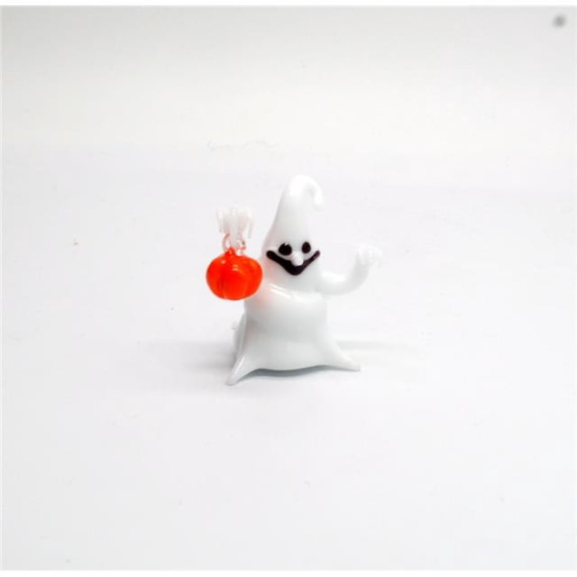 2 in. Ghost with Pumpkin Lantern Handmade Lamp