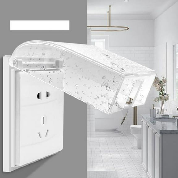 Phenofice 2Pcs Wall Socket Waterproof Boxes Proofing Box for Household Users Kitchen Balcony Square Design