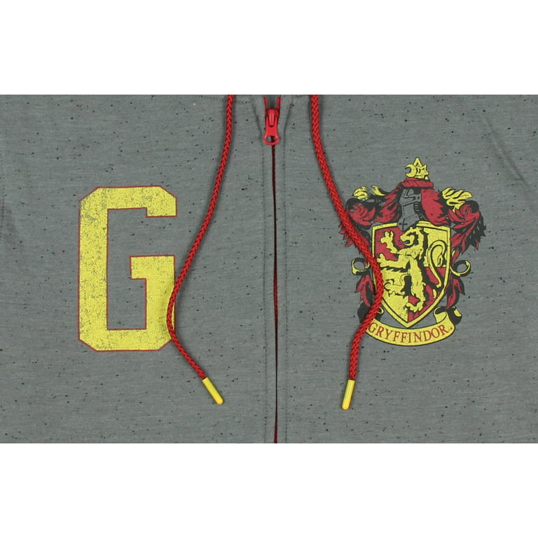 Harry Potter Men\'s (XX-Large) Hoodie Gryffindor Grey Varsity Zip Up