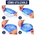 thumbnail image 4 of Tapas SiliconTapas Elásticas para Cualquier Formar de Silicon Circulares Reusables Set de Tamaños Diferentes Anti-Derrames para Mantener los Alimentos Frescos Libre de BPA, 12 piezas, Blanco Lutema Silicon, 4 of 8