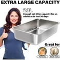 thumbnail image 6 of Nyutu Stainless Steel Litter Box 2 Pack, 23.6x15.8x8 Inch(Deep) Stainless Steel Cat Litterbox XXL with High Sides, Non Stick No Smell Easy Clean Jumbo Metal Litter Boxes for Big/Fat Cats, 6 of 11