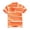 Orange, variant on Boys Striped Polo Shirt Short-Sleeve Turn-Down Collar Uniform Top for Back-to-School Blue Size 5T