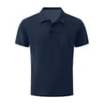 thumbnail image 3 of Breeze Polo Shirts for Men Ultra Comfortable Beer Belly Collared Stretchy Short Sleeve Textured Quick Dry Shirts for Daily, 3 of 7