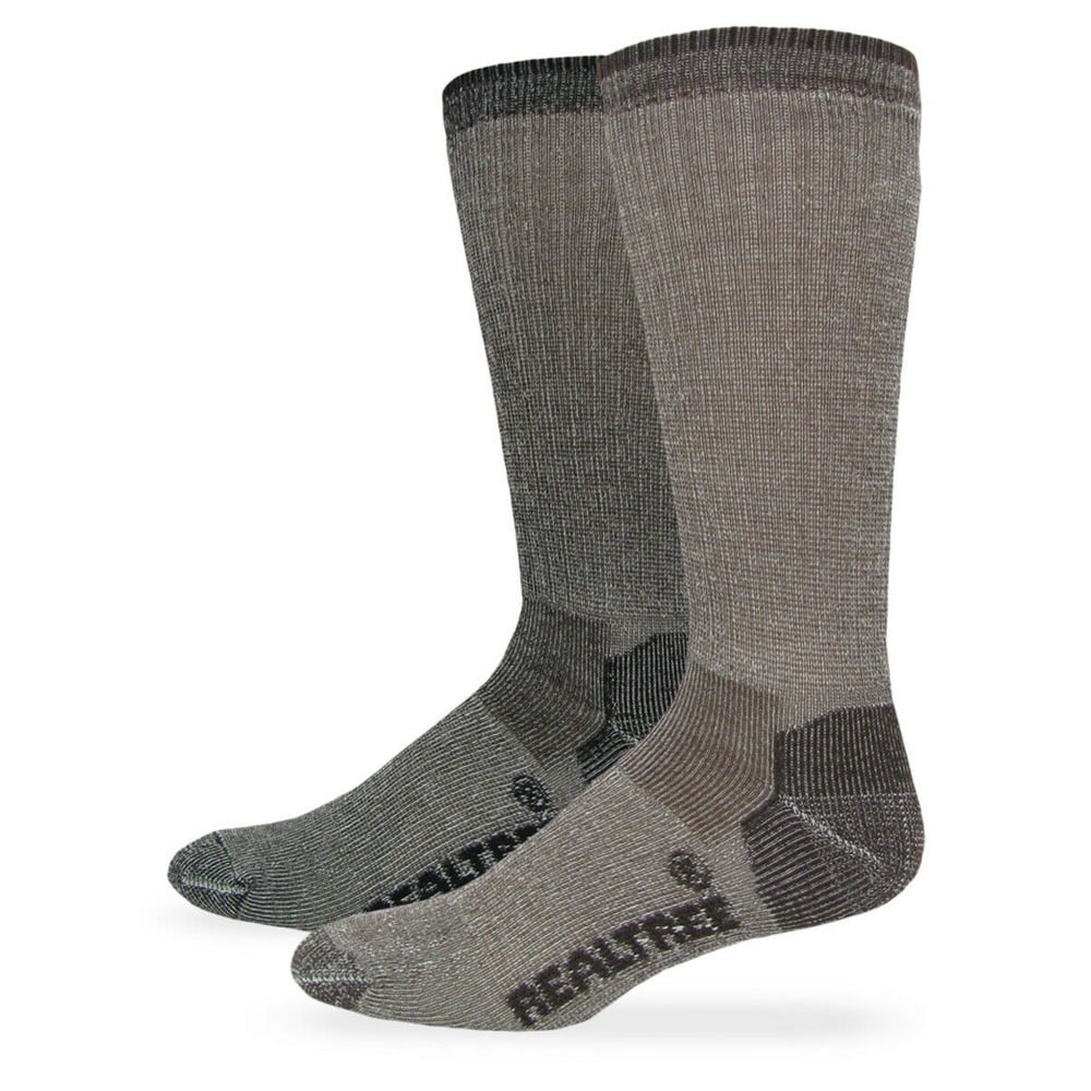 Realtree - Realtree Mens Socks, 70% Merino Wool Cushion Outdoor Wicking ...