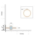 thumbnail image 4 of ANGARA Natural Pear Aquamarine and Diamond Halo Split Shank Ring in 14K Rose Gold for Women (Size-6x4mm) | March Birthstone, Birthday, Anniversary, Jewelry Gift for Women | Natural Aquamarine Ring, 4 of 8