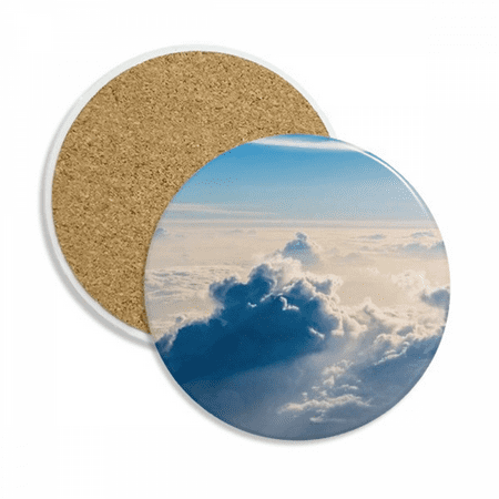

Sunshine Clouds Blue Sky Coaster Cup Mug Tabletop Protection Absorbent Stone