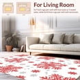 thumbnail image 2 of ODIKA 2'x3' Machine Washable Non-Slip Area Rug, Snowflake Wonderland Christmas Doormat with Festive Holiday High Traffic Rug, Red, 146236, 2 of 7