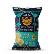 Siete Grain Free Kettle Cooked Potato Chips, Gluten-Free, Paleo, Vegan, Non-GMO, Sea Salt 5.5 oz. (Pack of 6)