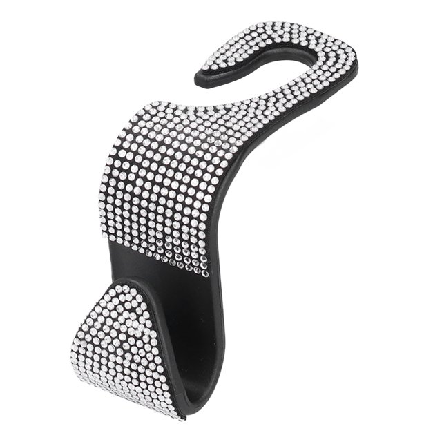 Perchas para reposacabezas de coche, ganchos para coche con adornos brillantes, ganchos para coche con adornos brillantes, colgador para asiento de coche elaborado con cuidado