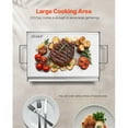 thumbnail image 6 of Stainless Steel Griddle, Portable Family Cookware with Handle, 23x16 in. Universal Flat Top Rectangular Plate,, 6 of 7