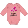 thumbnail image 3 of Inktastic My Papa Loves me with Two Flamingos Boys or Girls Long Sleeve Baby Bodysuit, 3 of 5