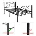 thumbnail image 5 of VECELO Metal Bed Frame, Mattress Foundation with Victorian Headboard and Footboard, Heavy Duty/Easy Set Up, Twin Size, Black, 5 of 7