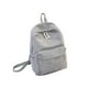 thumbnail image 1 of Qarigey de terciopelo, forro de poliéster de Color sólido, cremallera fácil de combinar, escolar universitaria para Mochilas Gris, 1 of 6