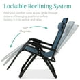 thumbnail image 6 of Best Choice Products Oversized Zero Gravity Chair, Folding Recliner w/ Removable Cushion, Side Tray - Graphite Blue, 6 of 8
