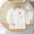 thumbnail image 2 of HCNTES Toddler Girl Sweater Strawberry Cardigan Knit Sweater Girl Fall Winter Clothes Sweater Cute Tops(12-18 Months,G10-White), 2 of 6