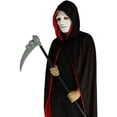 thumbnail image 3 of Cape Noire Rouge à Double Face Cape à Capuche Adulte pour Cosplay Costume d'Halloween, 3 of 4
