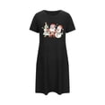 thumbnail image 5 of Camisón corto de talla grande para mujer, camisón de manga corta con estampado de pecho a la moda, camisón para mujer, 5 of 5