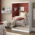 thumbnail image 2 of Ropero Closet Madesa Luke 2 Puertas Con Espejos Blanco 183 cm, 2 of 8