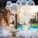 thumbnail image 4 of Set de globos RUBFAC, 129 unidades, transparentes, diferentes tamaños, para fiestas, 4 of 7