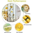 thumbnail image 6 of Rustic Farmhouse Shower Curtain White Daisy Floral Orange Waterproof Fabric Shower Curtains for Bathroom Flower Yellow Butterfly Bath Curtain Decor with Hooks (Yellow, 72'''' x 72''''), 6 of 6