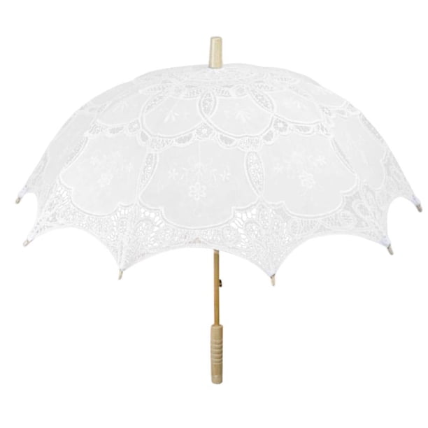 Lace paraguas Parasol decoración hecha a mano para paraguas para protección solar para la fiesta de la fiesta de té dama de la mujer Halloween 2874