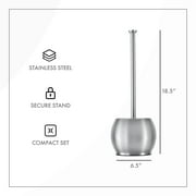 ToiletTree Products Stainless Steel Plunger Heavy Duty Toilet Plunger with Holder Set