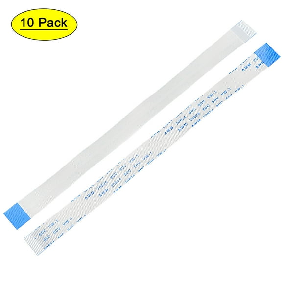 Unique Bargains Flexible Flat Cable, 20 Pin 0.5mm Pitch 150mm FPC FFC Ribbon Cable 10 Pack(B Type)