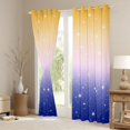 thumbnail image 3 of Castle Fairy Kids Teens Universe Galaxy Cosmos Black Out Curtains,Starry Sky Curtains Pack of 2 (42x63 Each),Blue Yellow Pink Gradient Bedroom Curtains,Lightweight Room Decor, 3 of 6