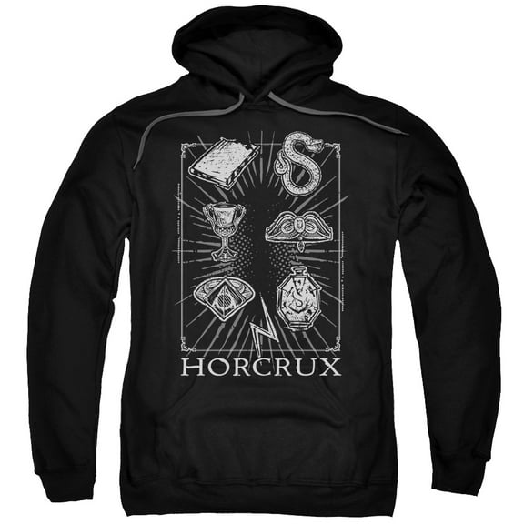 Trevco HP7009-AFTH-4 Harry Potter & Horcrux Symbols Adult Pull Over Hoodie, Black - Extra Large