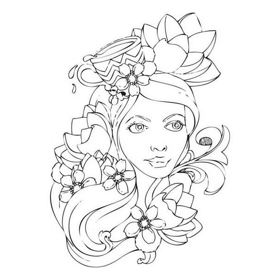 PRIMA MARKETING INC Prima Marketing Bloom Cling Rubber Stamps, 4 by 6-Inch, Girl Paige UPC 655350980054