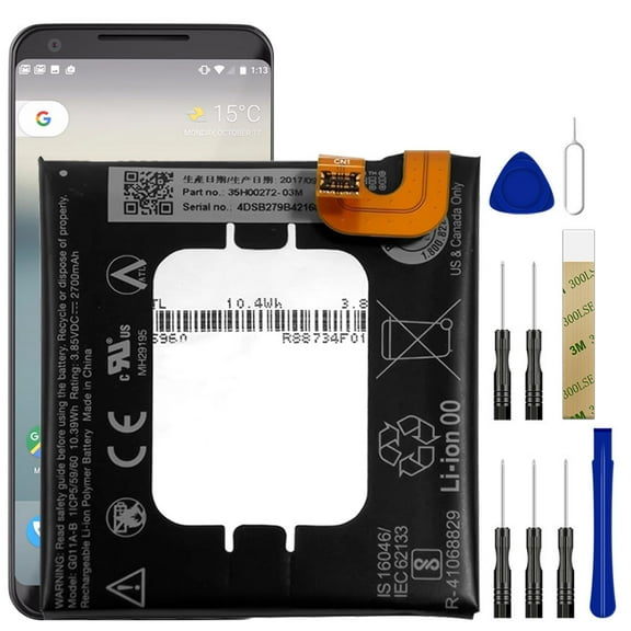 Replacement Battery G011A-B For Google Pixel 2 G011A Tool
