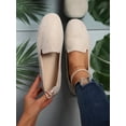 thumbnail image 2 of New Spring/Autumn Season Stylish Women‘s Loafers Round Toe Slip-On Design Comfortable Flat Shoes Beige Color, 2 of 7