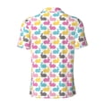 thumbnail image 4 of Rocae Colorful Rabbit for Men's Short Sleeve Polo Shirt, Quick Drying Performance Moisture Wicking Sports Men's Golf Shirt 3X-Large, 4 of 9