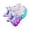 Purple, variant on Djtdsds Little Girls Gradient Sole Accent Athletic Sneakers Hook and Loop Running Shoes Size:5.5-6 Years