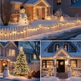 thumbnail image 3 of 3-in-1 Electric C9 LED Christmas String Lights With Clips, 40-Light 61FT Pathway Lights With 7.5'' Tall Ground Stakes,Walkway Lights For Roof Christmas Tree Yard Sidewalk Decorations, Warm, 3 of 10
